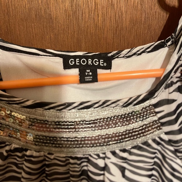 George Zebra Print Women's Top - Black and White - Picture 3 of 3